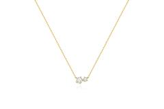 Fairy Dust - Colliers maillons - Argent / GP 14 carats - Zircone - 45cm